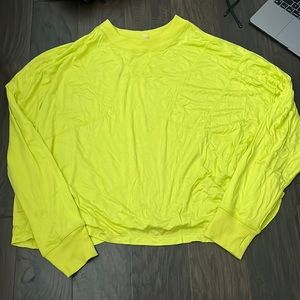 yellow long sleeve free people shirt